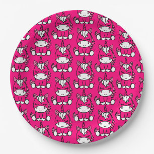 Assiettes En Carton Petites filles Unicorn Pony