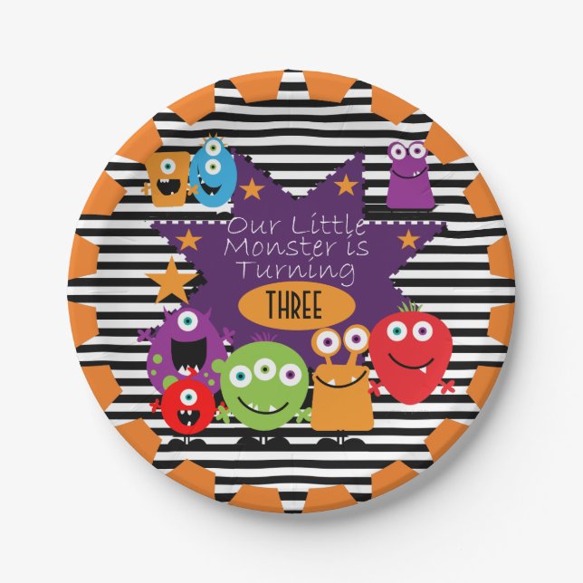 Assiettes En Carton Petites plaques à papier de joyeux anniversaire de (Devant)