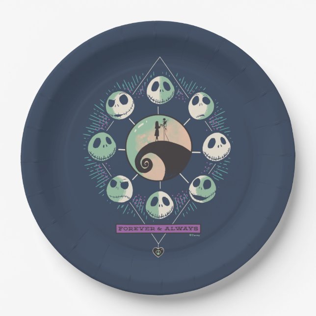Assiettes En Carton Phases Jack & Sally Moon - Forever & Always (Devant)