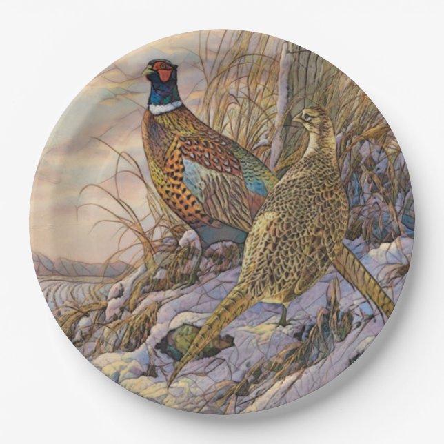 Assiettes En Carton Pheasant (Devant)