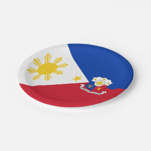 Assiettes En Carton Philippines flag-coat of arms