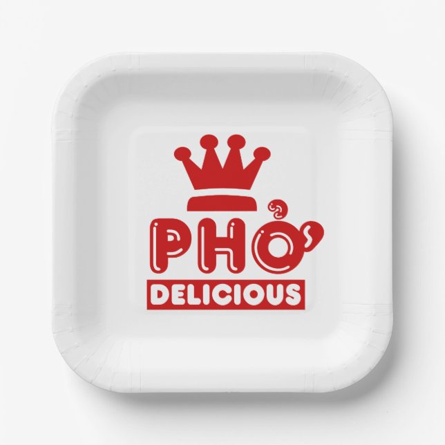 Assiettes En Carton Pho King Delicious (Recto)