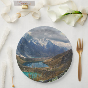 Assiettes En Carton Photo des montagnes alpines panoramiques