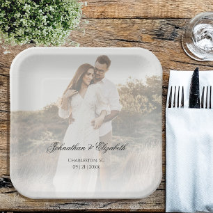 Assiettes En Carton Photo moderne avec Mariage superposé