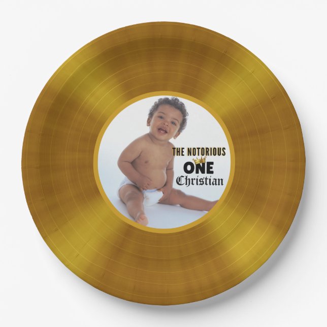 Assiettes En Carton Photo notoire d'un Hip hop Anniversaire Gold Recor (Devant)