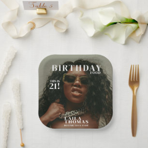 Assiettes En Carton Photo personnalisée Couverture du magazine de fête
