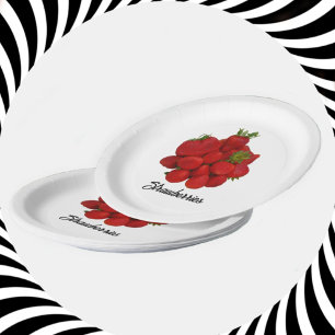 Assiettes En Carton Photographie des fraises rouges