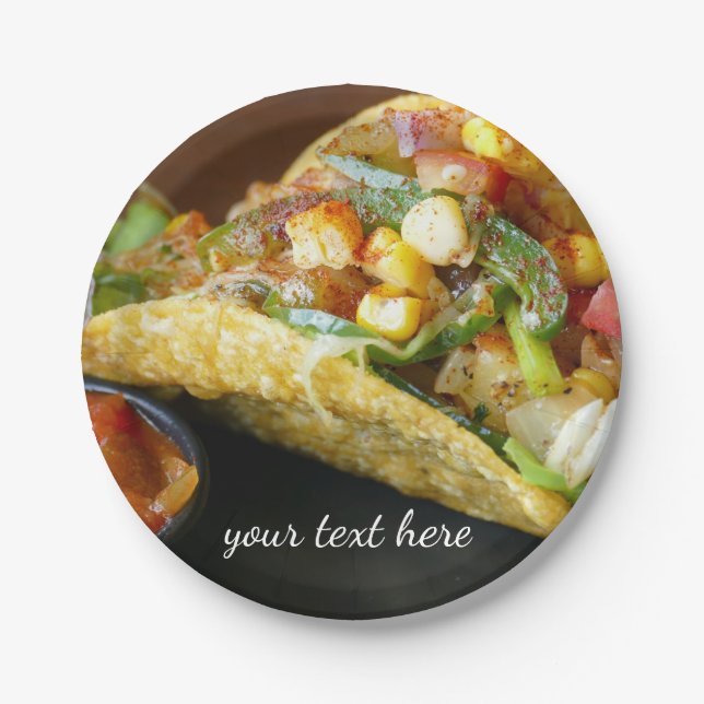 Assiettes En Carton photographie mexicaine délicieuse de tacos (Devant)