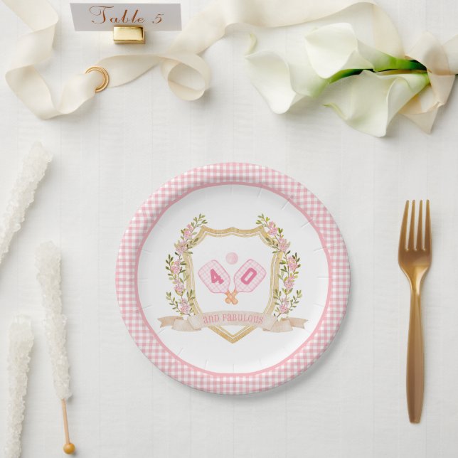 Assiettes En Carton Pickle Pickle Ball Custom Anniversaire Année (Mariage)