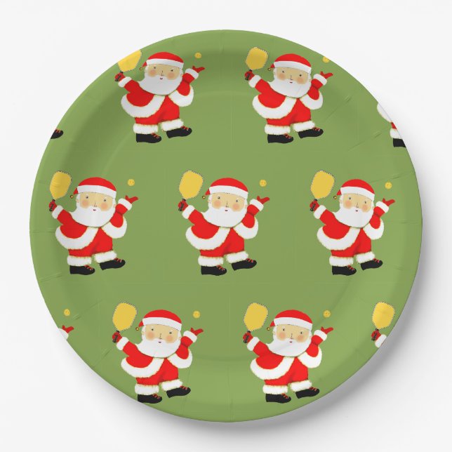 Assiettes En Carton Pickleball (Devant)