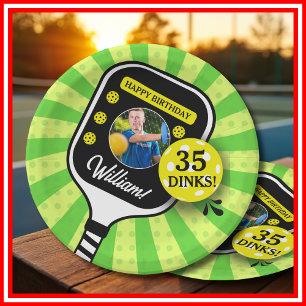 Assiettes En Carton Pickleball Anniversaire Fête RETRO Green Sports PH