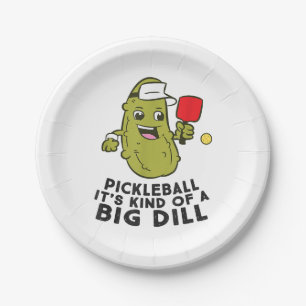 Assiettes En Carton Pickleball C'est un genre de Big Dill Pickles Pick