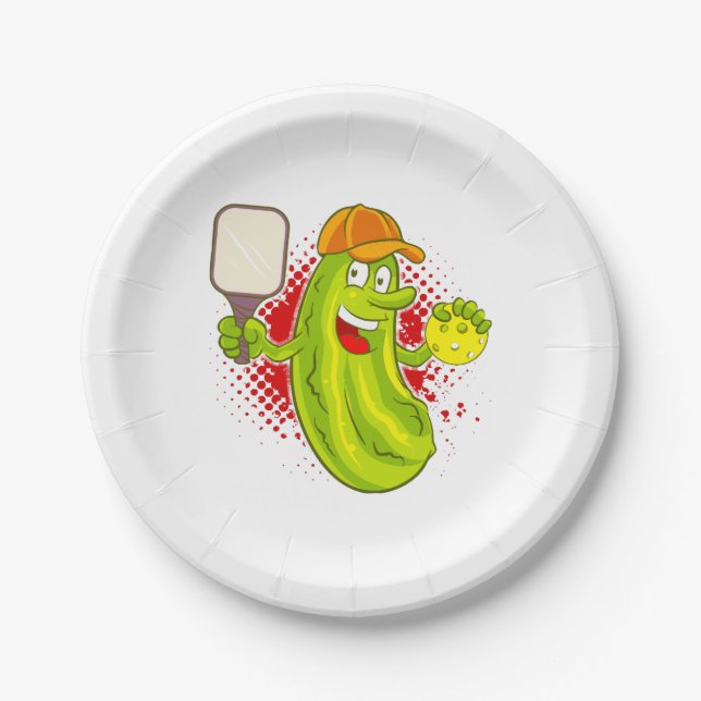 Assiettes En Carton Pickleball Pickleball (Devant)