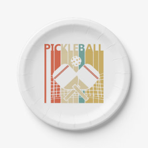 Assiettes En Carton Pickleball vintage