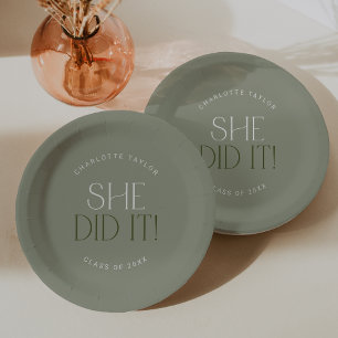 Assiettes En Carton Pied moderne   Green Elle L'A Fait Graduation