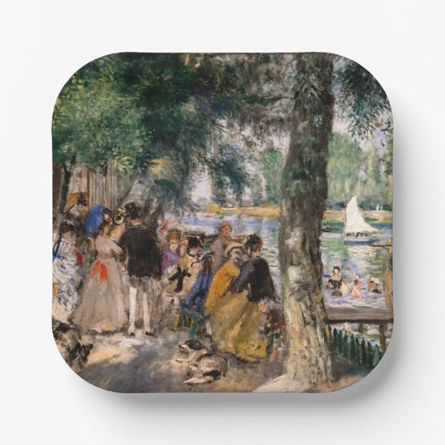 Assiettes En Carton Pierre-Auguste Renoir - Baignade sur la Seine (Recto)