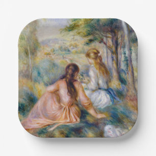 Assiettes En Carton Pierre-Auguste Renoir - Dans le pré