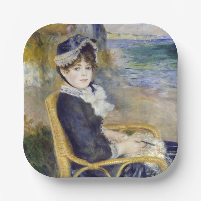 Assiettes En Carton Pierre-Auguste Renoir - En bord de mer (Recto)
