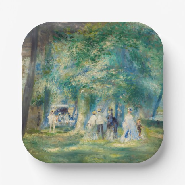 Assiettes En Carton Pierre-Auguste Renoir - La fête à Saint-Cloud (Recto)