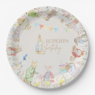 Assiettes En Carton Pierre le lapin Premier anniversaire