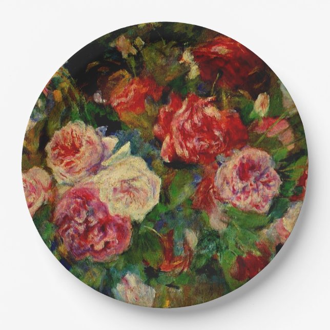 Assiettes En Carton Pierre Renoir peinture, Rose, oeuvres d'art célèbr (Devant)