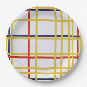 Assiettes En Carton Piet Mondrian New York City I Art Abstrait