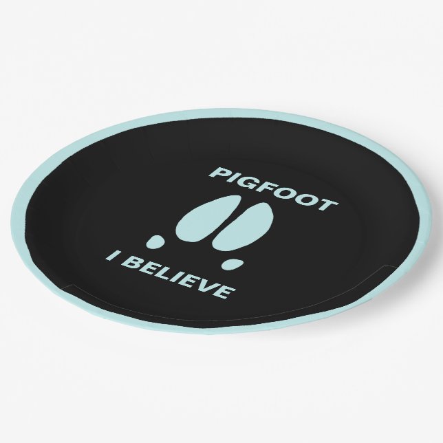 Assiettes En Carton Pigfoot - Je crois (Angle)