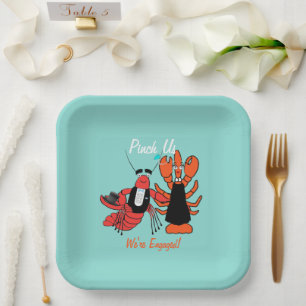 Assiettes En Carton Pince-nous Nous sommes engagés Crawfish Boil Showe