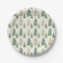 Pine Tree Silhouette Christmas Pattern