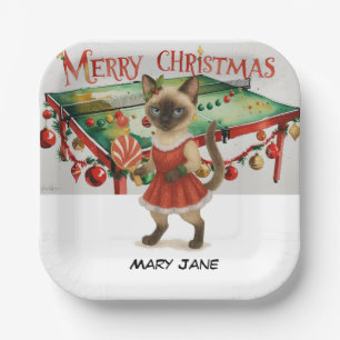 Assiettes En Carton Ping Pong thème de Noël pour les Amoureux de les c