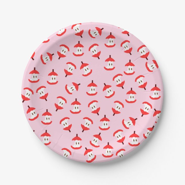 Assiettes En Carton Pink Apple Core Paper Plates (Devant)