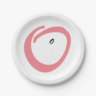 Assiettes En Carton Pink enceinte ventre baby shower mignon plaque en 