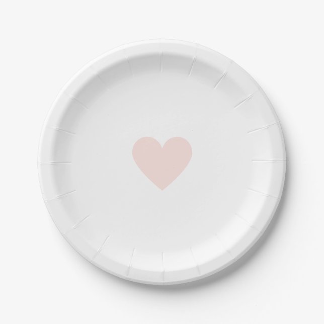 Assiettes En Carton Pink Heart (Devant)