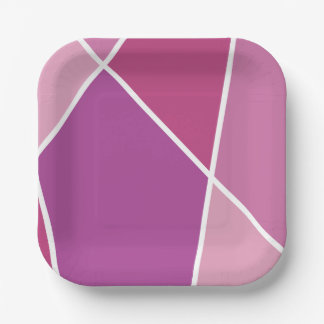 Assiettes En Carton Pink JanaiCreates Color Collection Paper Plates