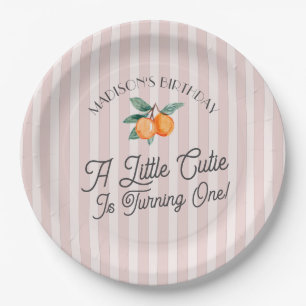 Assiettes En Carton Pink Little Cutie Pastel Citrus Anniversaire