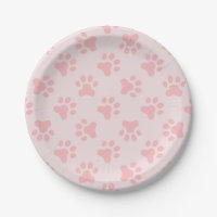 Pink Puppy plaques de fête d'anniversaire empreint