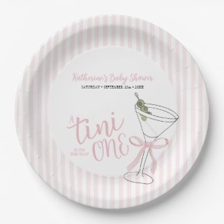 Assiettes En Carton Pink Stripes A Tini On On On On On On On Way