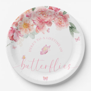 Assiettes En Carton Piper Peony La Vie en Papillons Baby Shower
