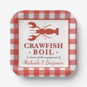 Assiettes En Carton Pique-nique Crawfish Boil Homard Fiançailles de f