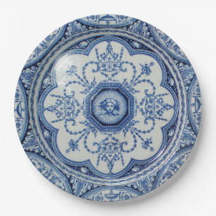 Assiettes En Carton Pique-nique le 1896 Minton livre blanc bleu et de