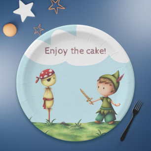 Assiettes En Carton Pirate Adventure plaques papier d'anniversaire