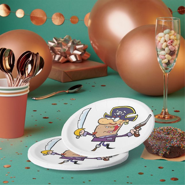 Assiettes En Carton Pirate de dessin (Créateur téléchargé)