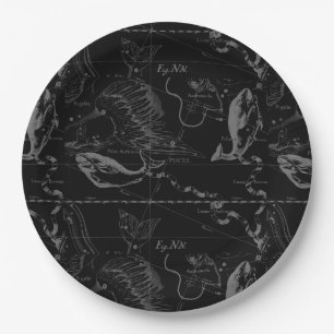 Assiettes En Carton Pisces Constellation Hevelius 1690 Feb19 -20 Mars