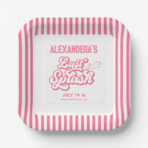 Assiettes En Carton Piscine rose Dernier Bachelorette