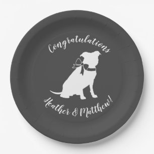 Assiettes En Carton Pit Bull Chien Baby shower Genre Neutre Pitbull