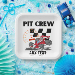 Assiettes En Carton Pit Crew Anniversaire Fête Thème Race Cars