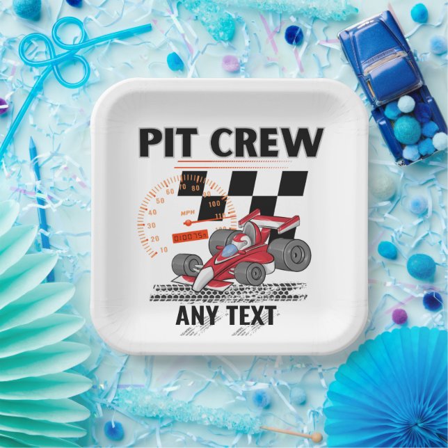 Assiettes En Carton Pit Crew Anniversaire Fête Thème Race Cars (Fête)