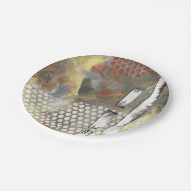 Assiettes En Carton Pixels marbrés II (Angle)