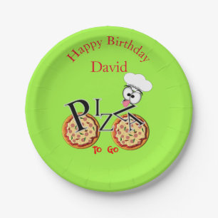 Assiettes En Carton Pizza De Nouveauté Amusante À Aller