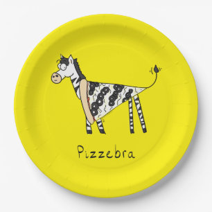 Assiettes En Carton Pizza Zèbre Enfants Mignons Animal